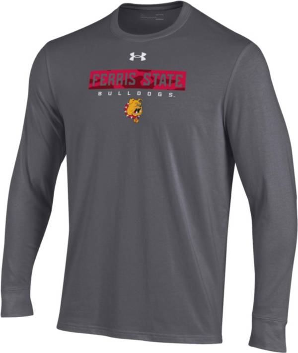 Under Armour Men's Ferris State Bulldogs Black Performance Cotton Long Sleeve T-Shirt