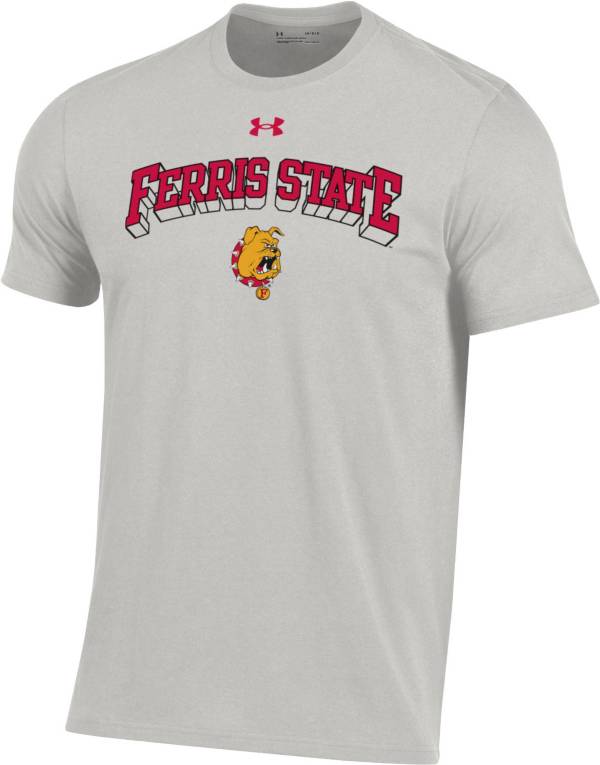 Under Armour Men's Ferris State Bulldogs Grey Performance Cotton T-Shirt