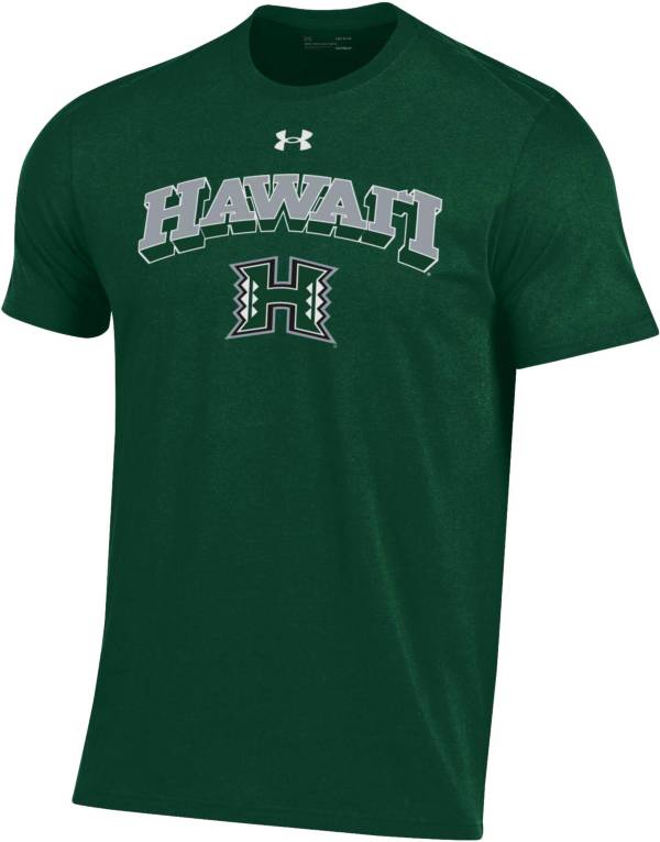 Under Armour Men's Hawai'i Warriors Green Performance Cotton T-Shirt product image