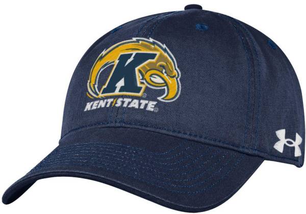 Under Armour Men's Kent State Golden Flashes Navy Blue Cotton Twill Adjustable Hat