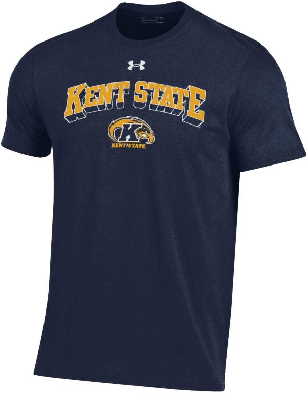 Under Armour Men's Kent State Golden Flashes Navy Blue Performance Cotton T-Shirt