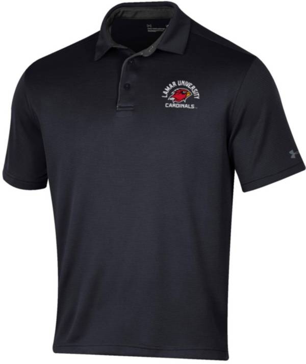 Under Armour Men's Lamar Cardinals Black Tech Polo