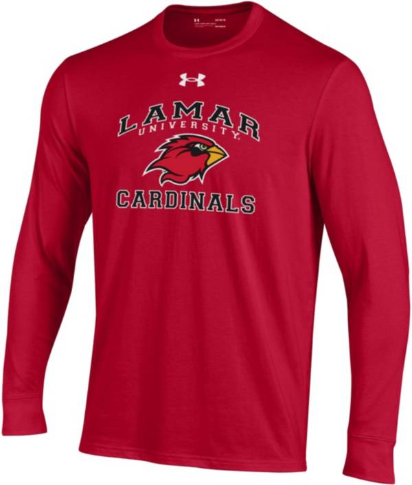 Under Armour Men's Lamar Cardinals Red Performance Cotton Long Sleeve T-Shirt product image