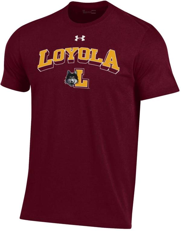 Under Armour Men's Loyola-Chicago Ramblers Maroon Performance Cotton T-Shirt