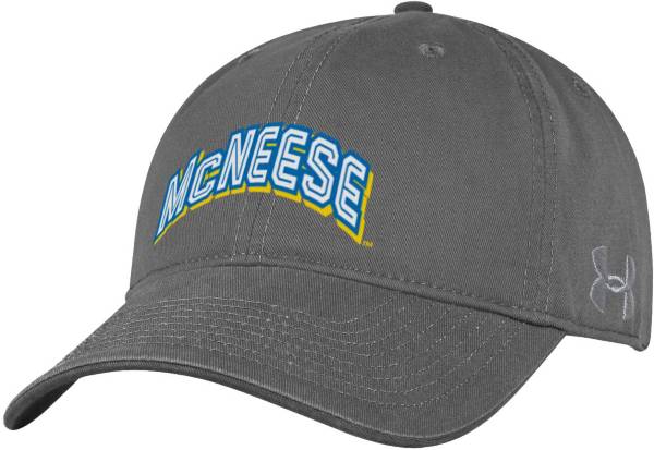 Under Armour Men's McNeese State Cowboys Grey Cotton Twill Adjustable Hat