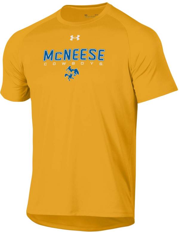 Under Armour Men's McNeese State Cowboys Gold Tech Performance T-Shirt