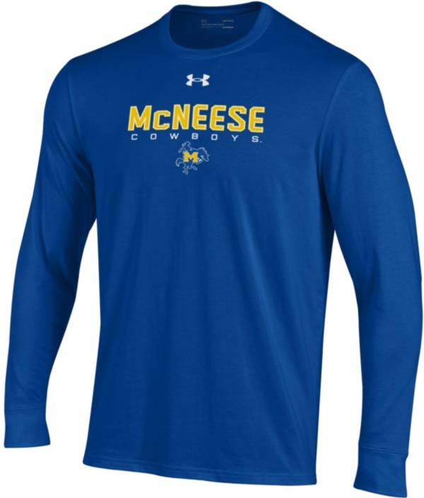 Under Armour Men's McNeese State Cowboys Royal Blue Performance Cotton Long Sleeve T-Shirt