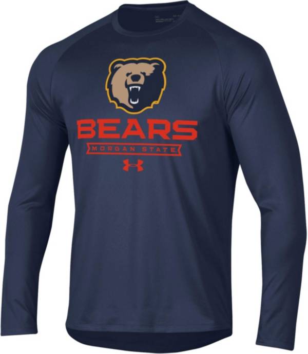 Under Armour Men's Morgan State Bears Blue Long Sleeve Tech Performance T-Shirt