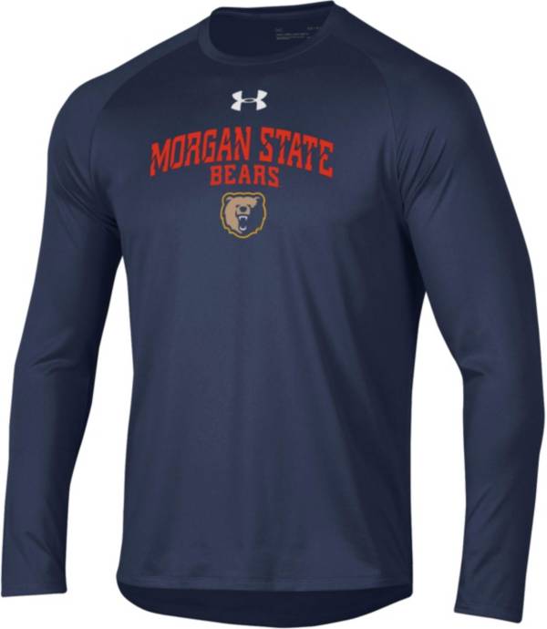 Under Armour Men's Morgan State Bears Blue Long Sleeve Tech Performance T-Shirt