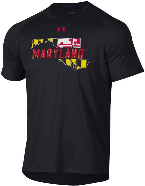 Under Armour Men's Maryland Terrapins Black 'Maryland Pride' Tech Performance T-Shirt