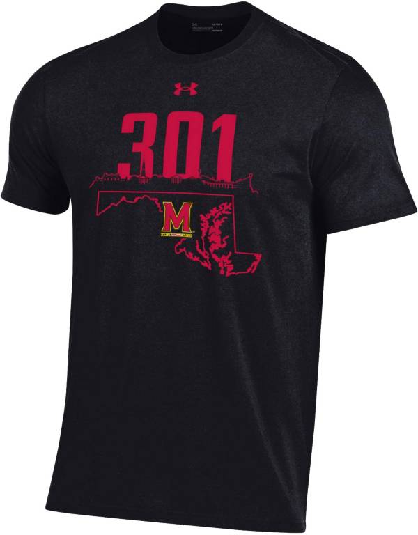 Under Armour Men's Maryland Terrapins Black ‘301' Area Code Performance Cotton T-Shirt