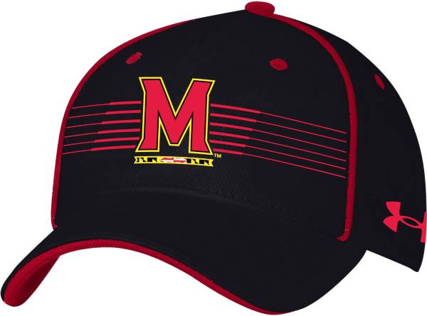 Under Armour Men's Maryland Terrapins Black Iso Chill Adjustable Hat