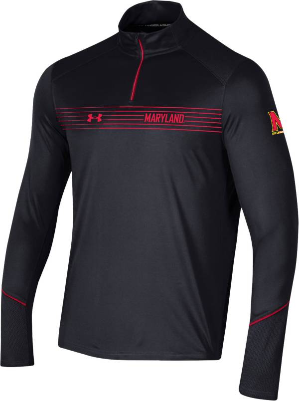 Under Armour Men's Maryland Terrapins Black Lightweight Sideline Quarter-Zip Pullover Shirt