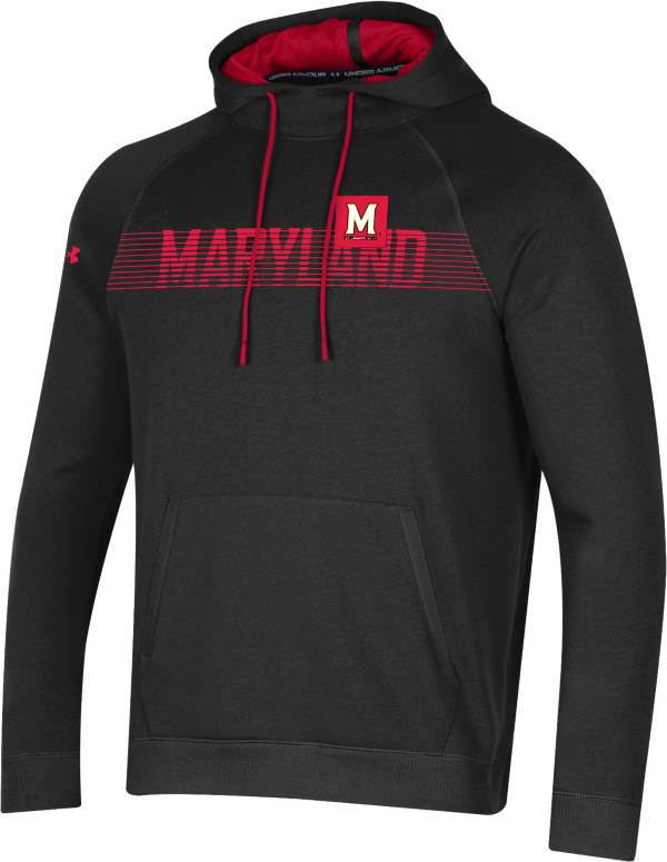 Under Armour Men's Maryland Terrapins Black Sideline Fleece Pullover Hoodie