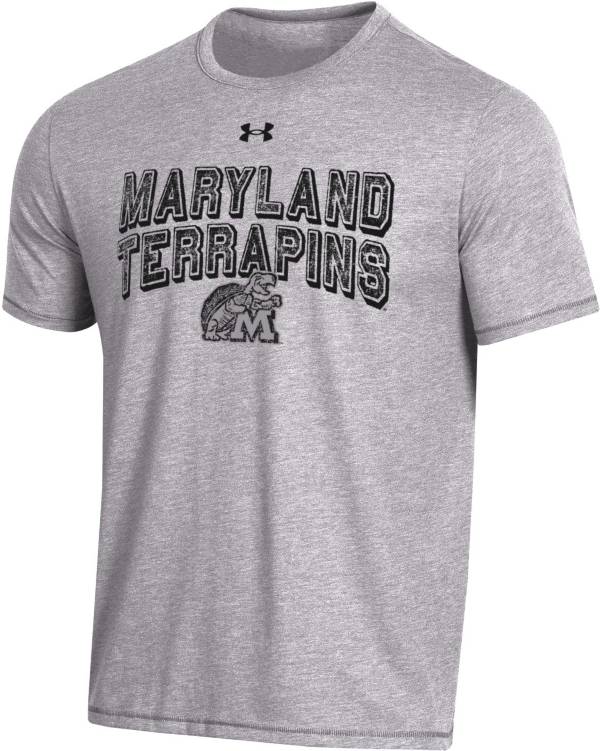 Under Armour Men's Maryland Terrapins Grey Bi-Blend Performance T-Shirt