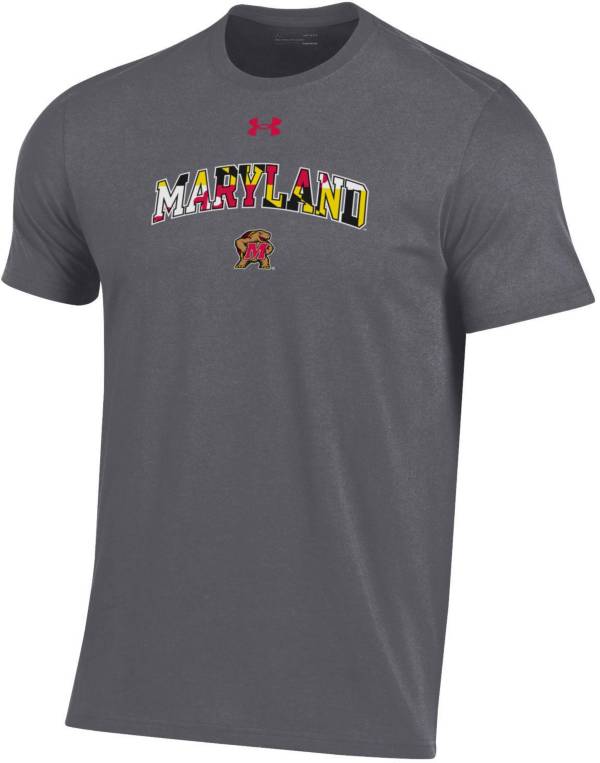 Under Armour Men's Maryland Terrapins Grey 'Maryland Pride' Performance Cotton T-Shirt