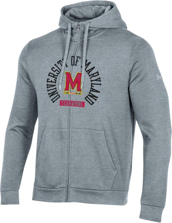 Under Armour Men's Maryland Terrapins Grey All Day Full-Zip Hoodie