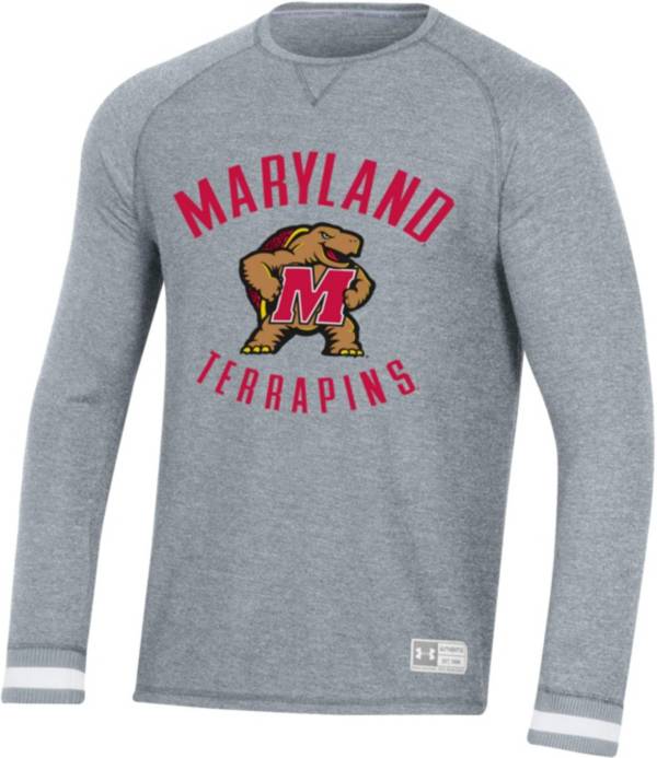 Under Armour Men's Maryland Terrapins Grey Gameday Thermal Long Sleeve T-Shirt