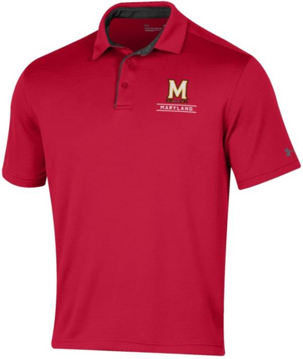 Under Armour Men's Maryland Terrapins Red Tech Polo