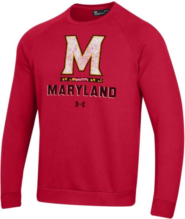 Under Armour Men's Maryland Terrapins Red All Day Fleece Crew Sweatshirt product image