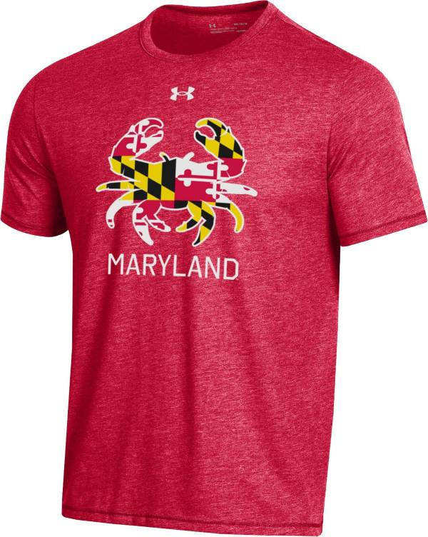 Under Armour Men's Maryland Terrapins Red ‘Maryland Pride' Bi-Blend Performance T-Shirt