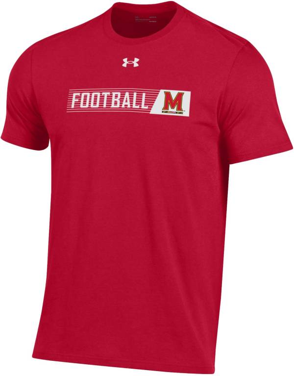 Under Armour Men's Maryland Terrapins Red Performance Cotton Football T-Shirt