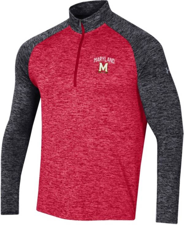 Under Armour Men's Maryland Terrapins Red Tech Quarter-Zip Pullover Shirt product image