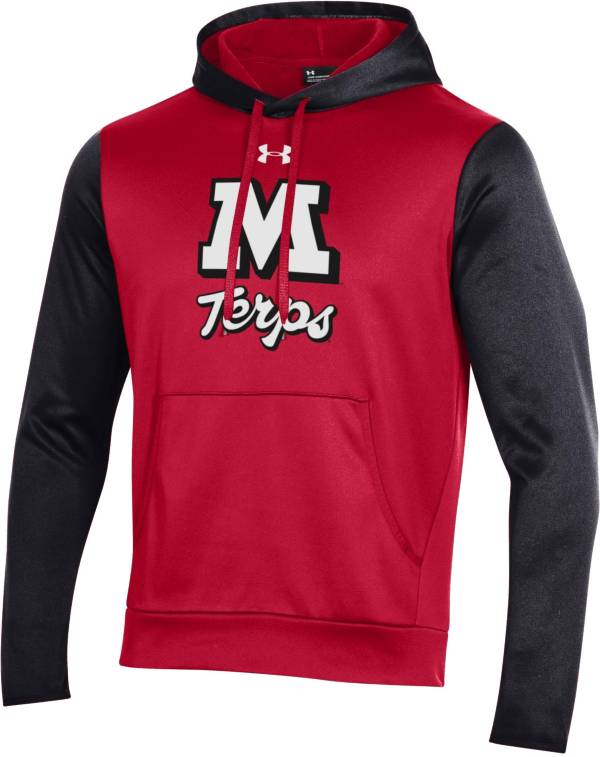 Under Armour Men's Maryland Terrapins Red Armour Fleece Pullover Hoodie