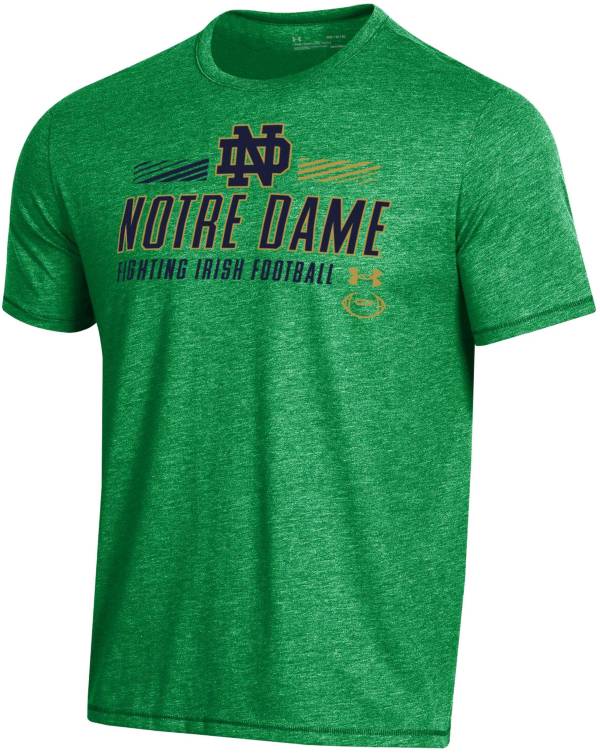 Under Armour Men's Notre Dame Fighting Irish Green Bi-Blend Performance T-Shirt
