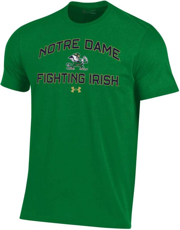 Under Armour Men's Notre Dame Fighting Irish Green Performance Cotton T-Shirt