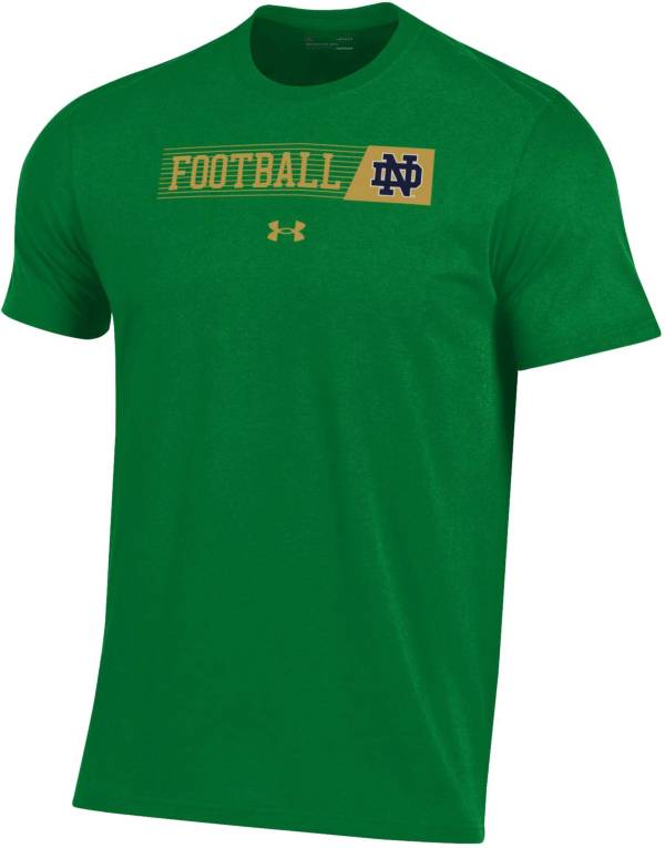 Under Armour Men's Notre Dame Fighting Irish Green Performance Cotton Football T-Shirt product image