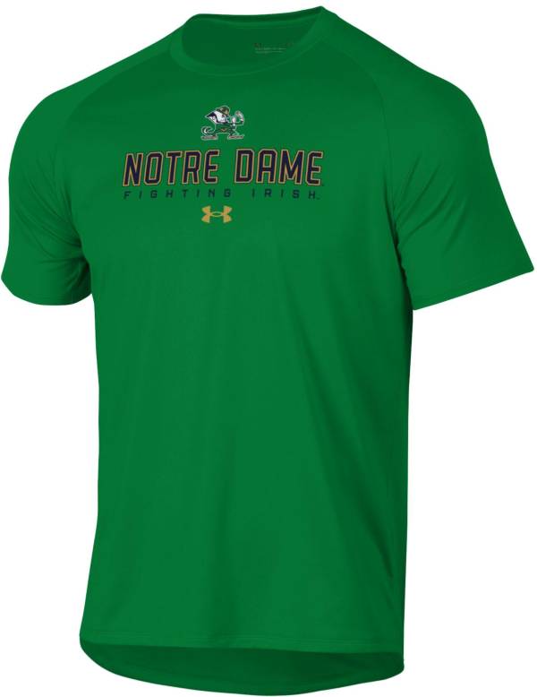 Under Armour Men's Notre Dame Fighting Irish Green Tech Performance T-Shirt