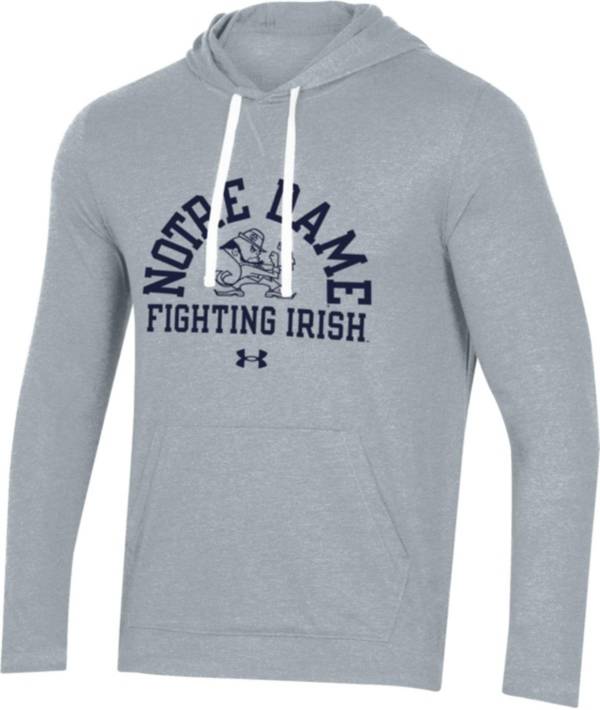 Under Armour Men's Notre Dame Fighting Irish Grey Bi-Blend Pullover Hoodie