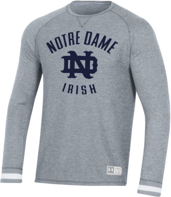 Under Armour Men's Notre Dame Fighting Irish Grey Gameday Thermal Long Sleeve T-Shirt