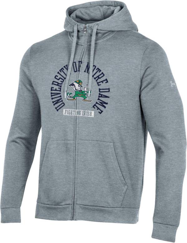 Under Armour Men's Notre Dame Fighting Irish Grey All Day Full-Zip Hoodie