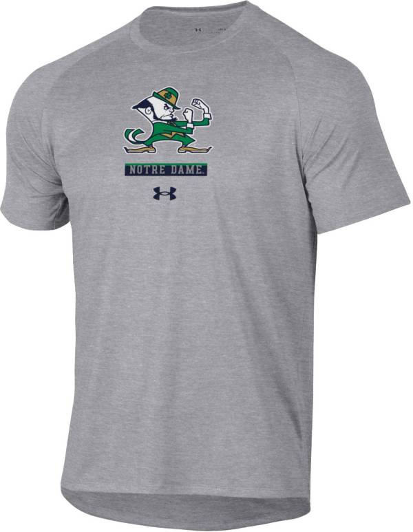 Under Armour Men's Notre Dame Fighting Irish Grey Tech Performance T-Shirt