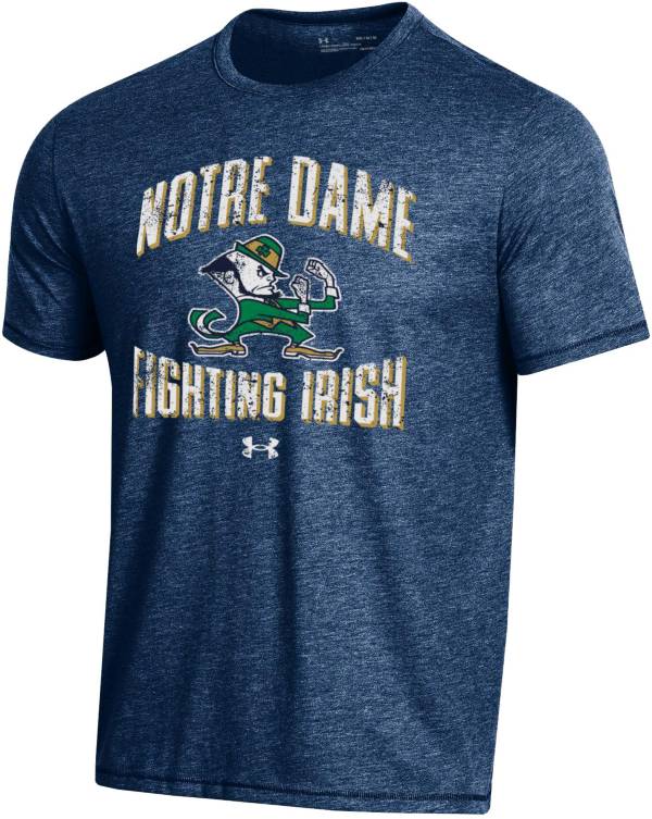 Under Armour Men's Notre Dame Fighting Irish Navy Bi-Blend Performance T-Shirt