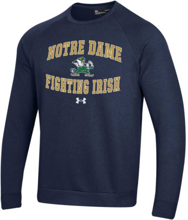 Notre Dame Fighting Irish Under Armour Elevate Sideline Fleece Crew Sweatshirt 