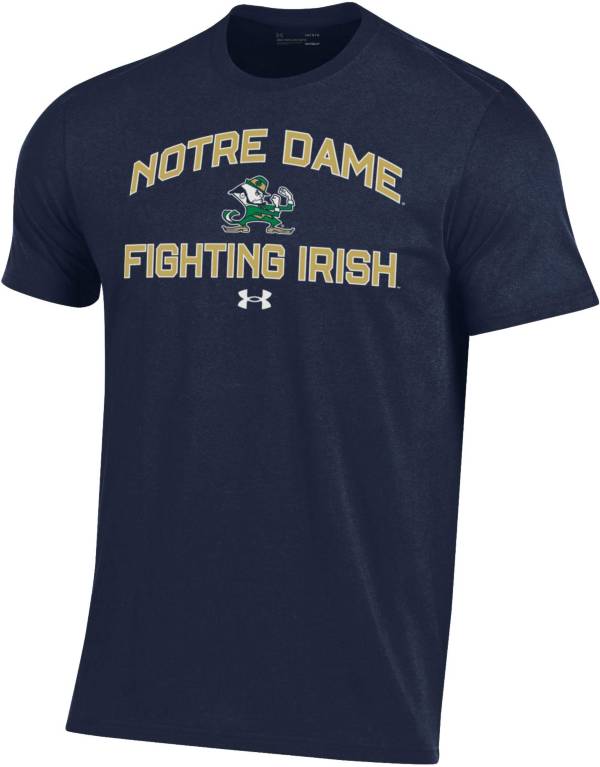 Under Armour Men's Notre Dame Fighting Irish Navy Performance Cotton T-Shirt