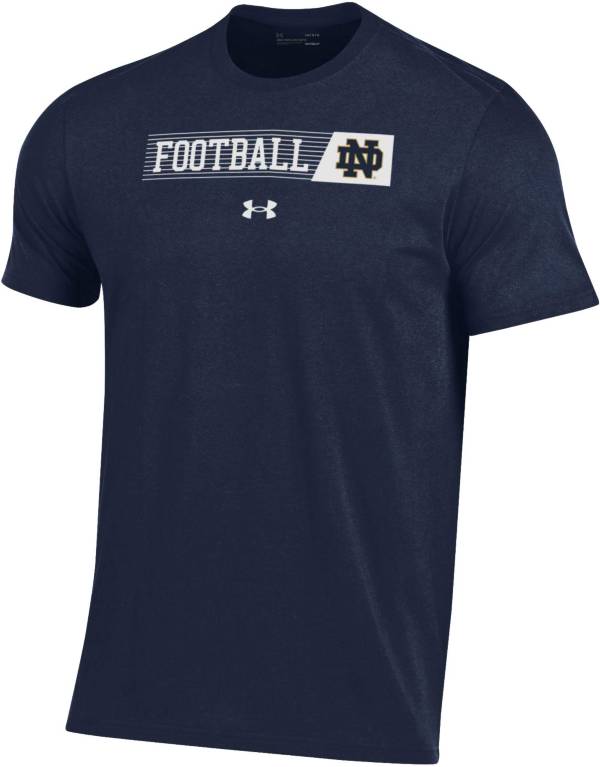 Under Armour Men's Notre Dame Fighting Irish Navy Performance Cotton Football T-Shirt