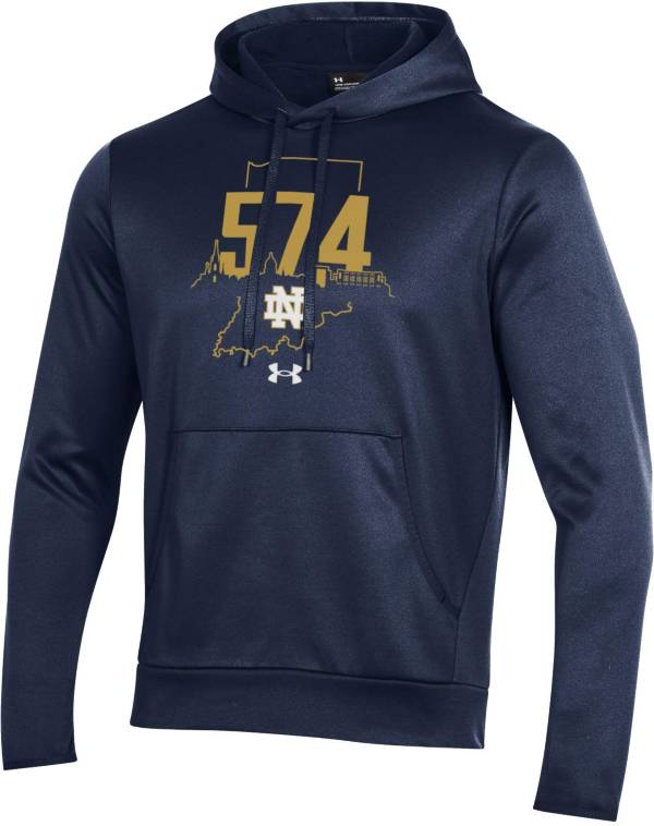Under Armour Men's Notre Dame Fighting Irish Navy '574' Area Code Pullover Hoodie product image