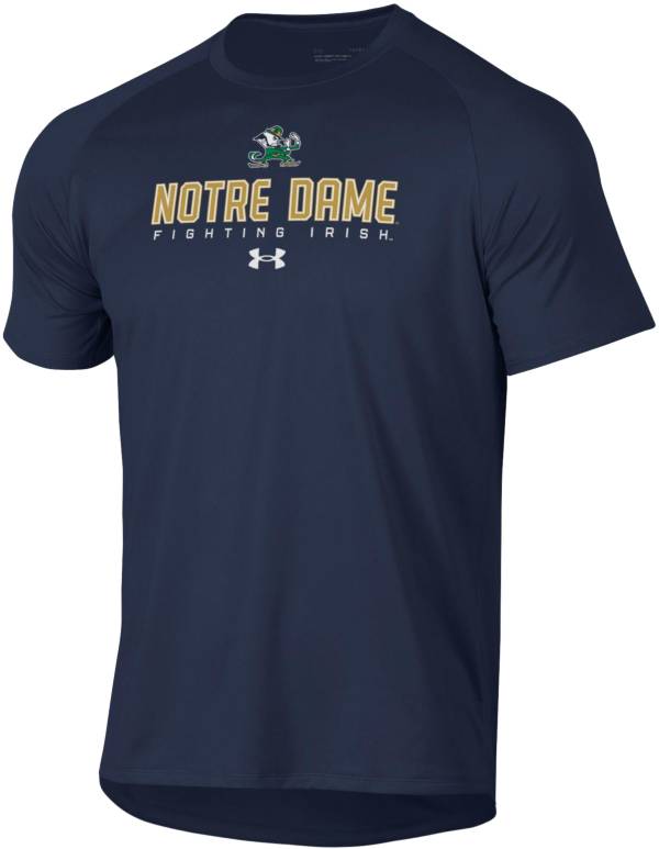 Under Armour Men's Notre Dame Fighting Irish Navy Blue Tech Performance T-Shirt