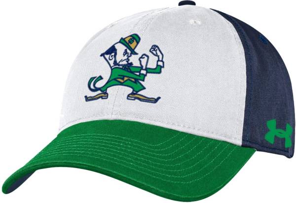 Under Armour Men's Notre Dame Fighting Irish White Cotton Twill Adjustable Hat