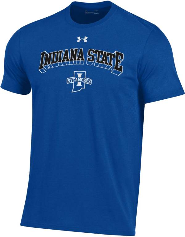 Under Armour Men's Indiana State Sycamores Sycamore Blue Performance Cotton T-Shirt product image