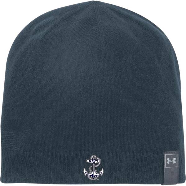 Under Armour Men's Navy Midshipmen Grey Truck Stop Knit Beanie