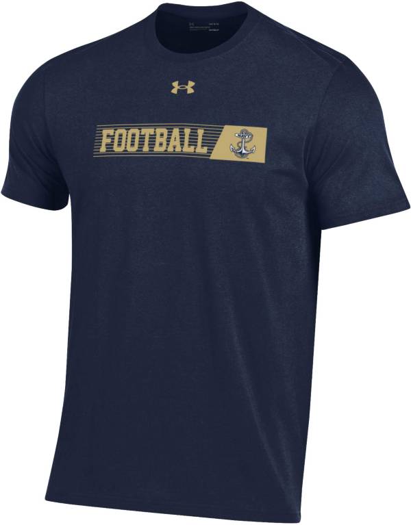 Under Armour Men's Navy Midshipmen Navy Performance Cotton Football T-Shirt