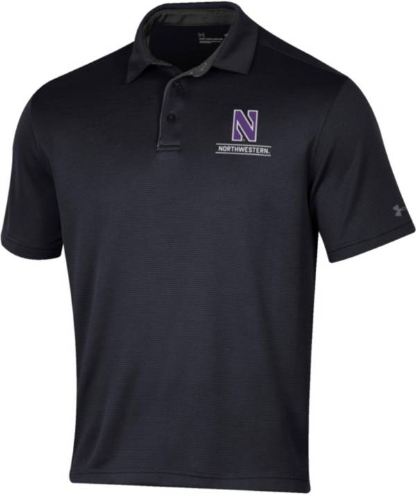 Under Armour Men's Northwestern Wildcats Black Tech Polo