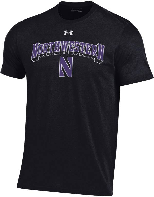Under Armour Men's Northwestern Wildcats Black Performance Cotton T-Shirt