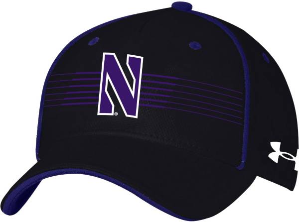 Under Armour Men's Northwestern Wildcats Black Iso Chill Adjustable Hat