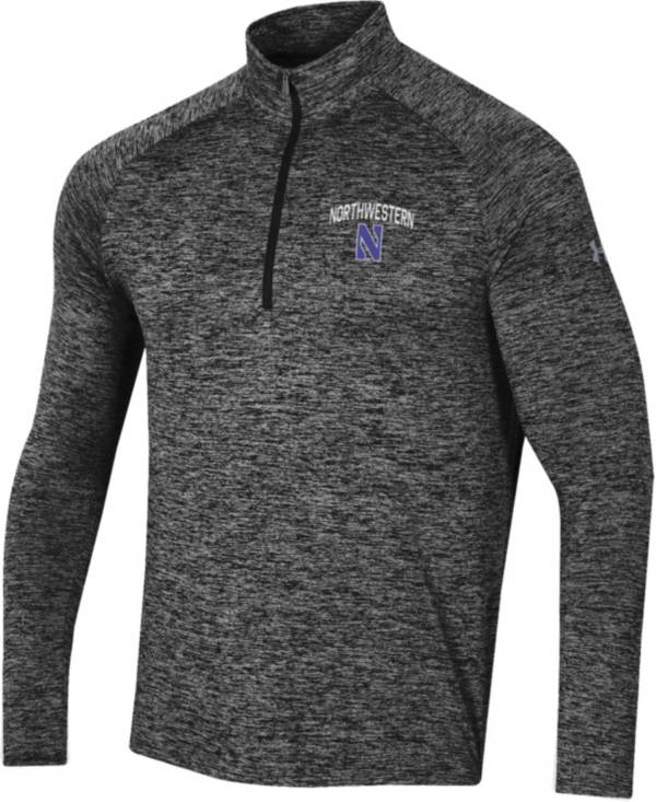 Under Armour Men's Northwestern Wildcats Black Tech Quarter-Zip Pullover Shirt